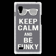Coque LG Optimus L9 Keep Calm Funky Gris