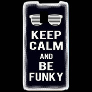 Coque LG P990 Keep Calm Funky Noir