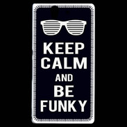 Coque Sony Xperia Z Keep Calm Funky Noir