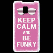 Coque LG P990 Keep Calm Funky Rose