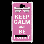 Coque HTC Windows Phone 8S Keep Calm Funky Rose