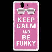 Coque Sony Xperia Z Keep Calm Funky Rose
