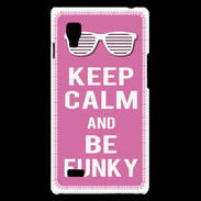 Coque LG Optimus L9 Keep Calm Funky Rose