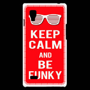 Coque LG Optimus L9 Keep Calm Funky Rouge