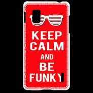 Coque LG Optimus G Keep Calm Funky Rouge