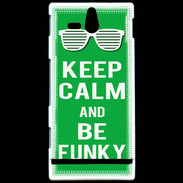 Coque Sony Xperia U Keep Calm Funky Vert