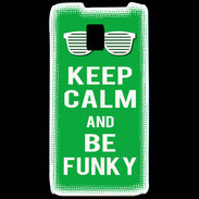 Coque LG P990 Keep Calm Funky Vert
