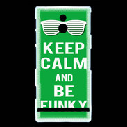 Coque Sony Xperia P Keep Calm Funky Vert