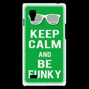 Coque LG Optimus L9 Keep Calm Funky Vert