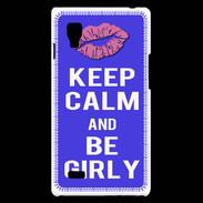 Coque LG Optimus L9 Keep Calm Girly Bleu