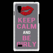 Coque LG Optimus L9 Keep Calm Girl Gris