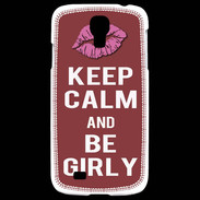 Coque Samsung Galaxy S4 Keep calm Girl Brique