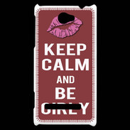 Coque HTC Windows Phone 8S Keep calm Girl Brique