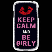 Coque Samsung Galaxy S4 Keep Calm Girly Noir