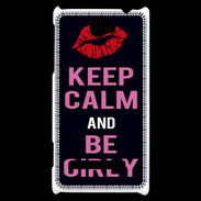 Coque HTC Windows Phone 8S Keep Calm Girly Noir