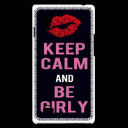 Coque LG Optimus L9 Keep Calm Girly Noir