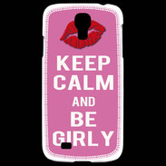 Coque Samsung Galaxy S4 Keep Calm Girly Rose