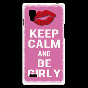 Coque LG Optimus L9 Keep Calm Girly Rose