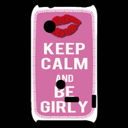 Coque Sony Xperia Typo Keep Calm Girly Rose