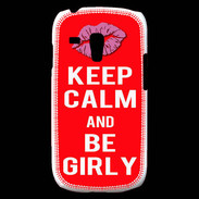 Coque Samsung Galaxy S3 Mini Keep calm Girly Rouge