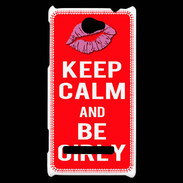 Coque HTC Windows Phone 8S Keep calm Girly Rouge