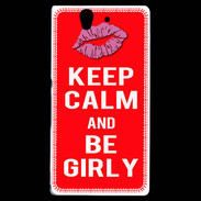Coque Sony Xperia Z Keep calm Girly Rouge