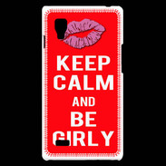 Coque LG Optimus L9 Keep calm Girly Rouge