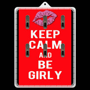 Porte clés Keep calm Girly Rouge