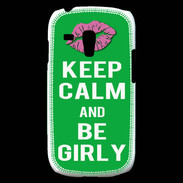 Coque Samsung Galaxy S3 Mini Keep Calm Girly Vert