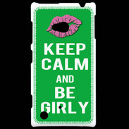 Coque Nokia Lumia 720 Keep Calm Girly Vert