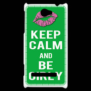 Coque HTC Windows Phone 8S Keep Calm Girly Vert