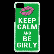 Coque Blackberry Z10 Keep Calm Girly Vert