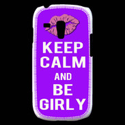 Coque Samsung Galaxy S3 Mini Keep Calm Girly Violet