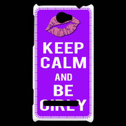 Coque HTC Windows Phone 8S Keep Calm Girly Violet