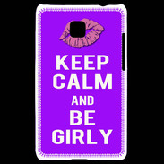 Coque LG Optimus L3 II Keep Calm Girly Violet