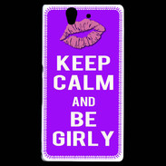 Coque Sony Xperia Z Keep Calm Girly Violet