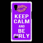 Coque LG Optimus L9 Keep Calm Girly Violet