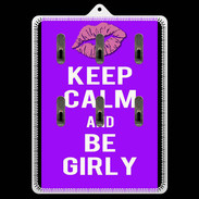 Porte clés Keep Calm Girly Violet