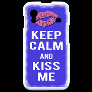 Coque Samsung ACE S5830 Keep Calm Kiss me Bleu
