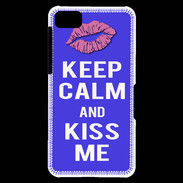 Coque Blackberry Z10 Keep Calm Kiss me Bleu