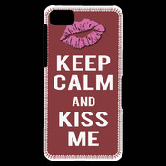 Coque Blackberry Z10 Keep Calm Kiss me Brique
