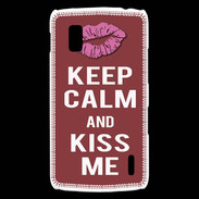 Coque LG Nexus 4 Keep Calm Kiss me Brique