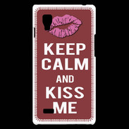 Coque LG Optimus L9 Keep Calm Kiss me Brique