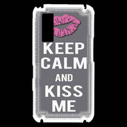 Coque Samsung Player One Keep Calm Kiss me Gris