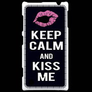 Coque Nokia Lumia 720 Keep Calm Kiss me Noir