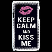 Coque Samsung Galaxy S Keep Calm Kiss me Noir