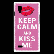 Coque LG Optimus L9 Keep Calm Kiss me Rose