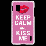 Coque LG Optimus G Keep Calm Kiss me Rose