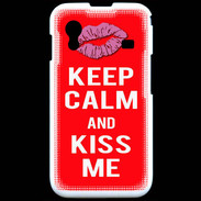 Coque Samsung ACE S5830 Keep Calm Kiss me Rouge