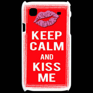Coque Samsung Galaxy S Keep Calm Kiss me Rouge